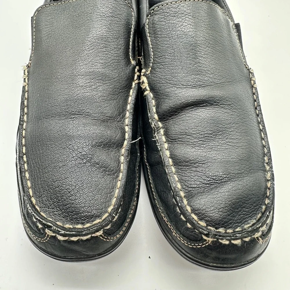 Cole Haan Tucker Venetian Black Leather Driver Loafers Mens Slip On Shoes 10.5M - Picture 2 of 11